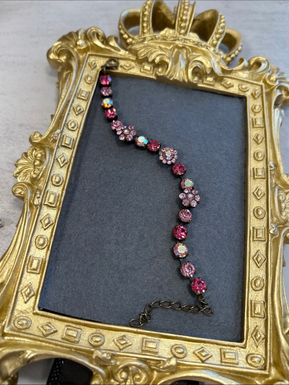 Pink Crystal Floral Tennis Bracelet - Women Jewelry
